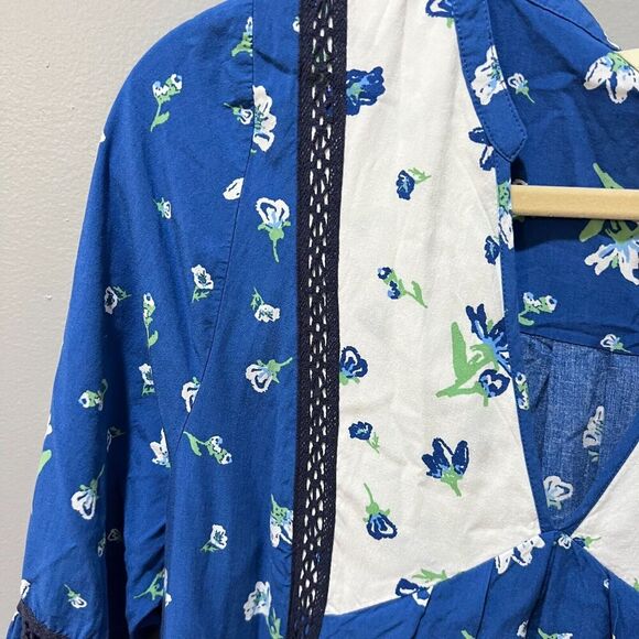 Matilda Jane Womens Blue Floral Flowy Dress M Day Tripping Boho Long Sleeve - Picture 7 of 15
